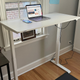 Flexispot’s EC9 standing desk in my home office. I didn’t use the included cable management ties just yet, as I’m still not sure where to keep the desk long-term.